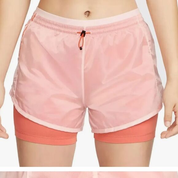 SOLD NWT Nike Icon Clash Tempo Luxe Pink 2-in-1 Mid-Rise Running Shorts XL - Picture 1 of 8